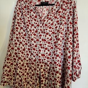 Lane Bryant Floral Print Blouse
